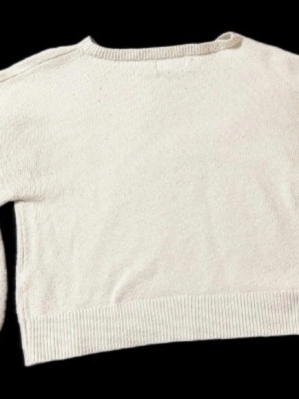 Girls Old Navy Off-White Knit Crewneck Sweater